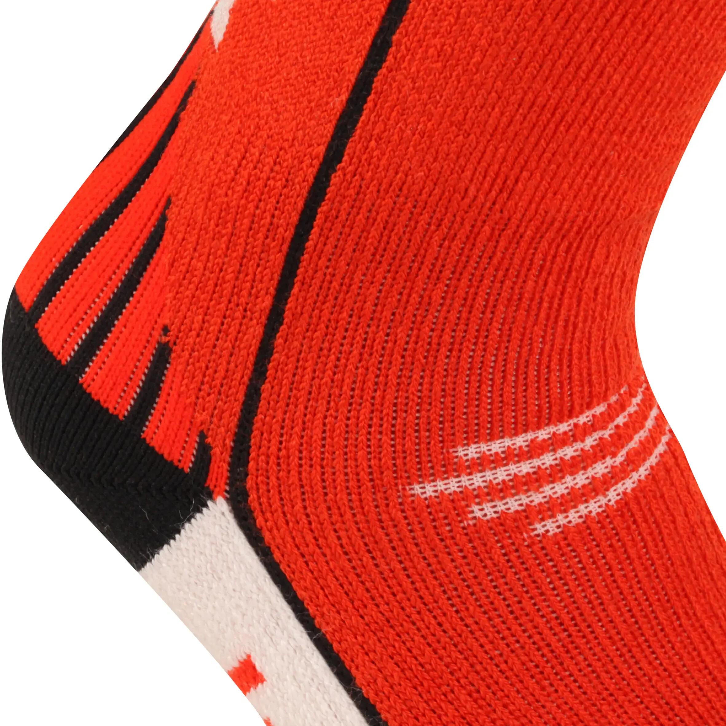 Dreamheat Junior Ski Socks - Red/White 4/7
