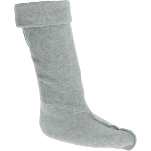 
      Kids' Fleece Horse Riding Boot Socks - Light Grey
  