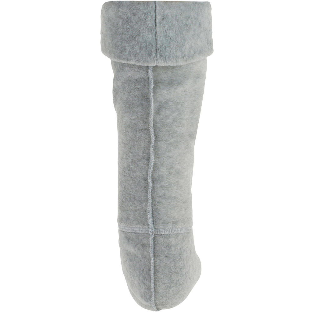 Kids' Fleece Horse Riding Boot Socks - Light Grey