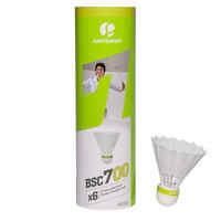 BSC700 Badminton Shuttle 6-Pack - White