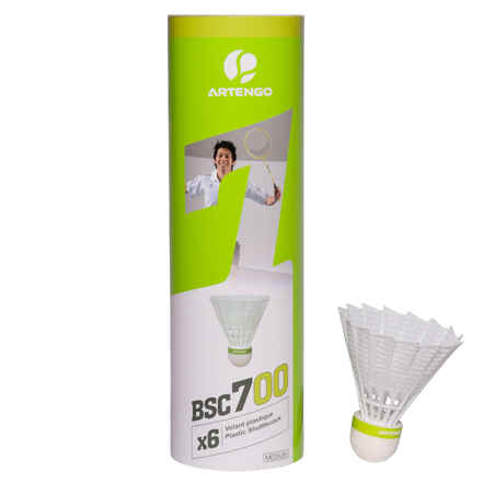 BSC700 Badminton Shuttle 6-Pack - White