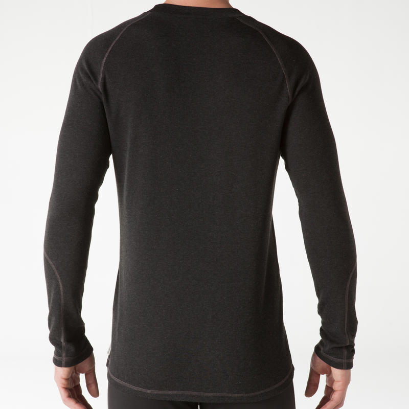 Wed'ze Simple Warm Men's Ski Base Layer Black Decathlon