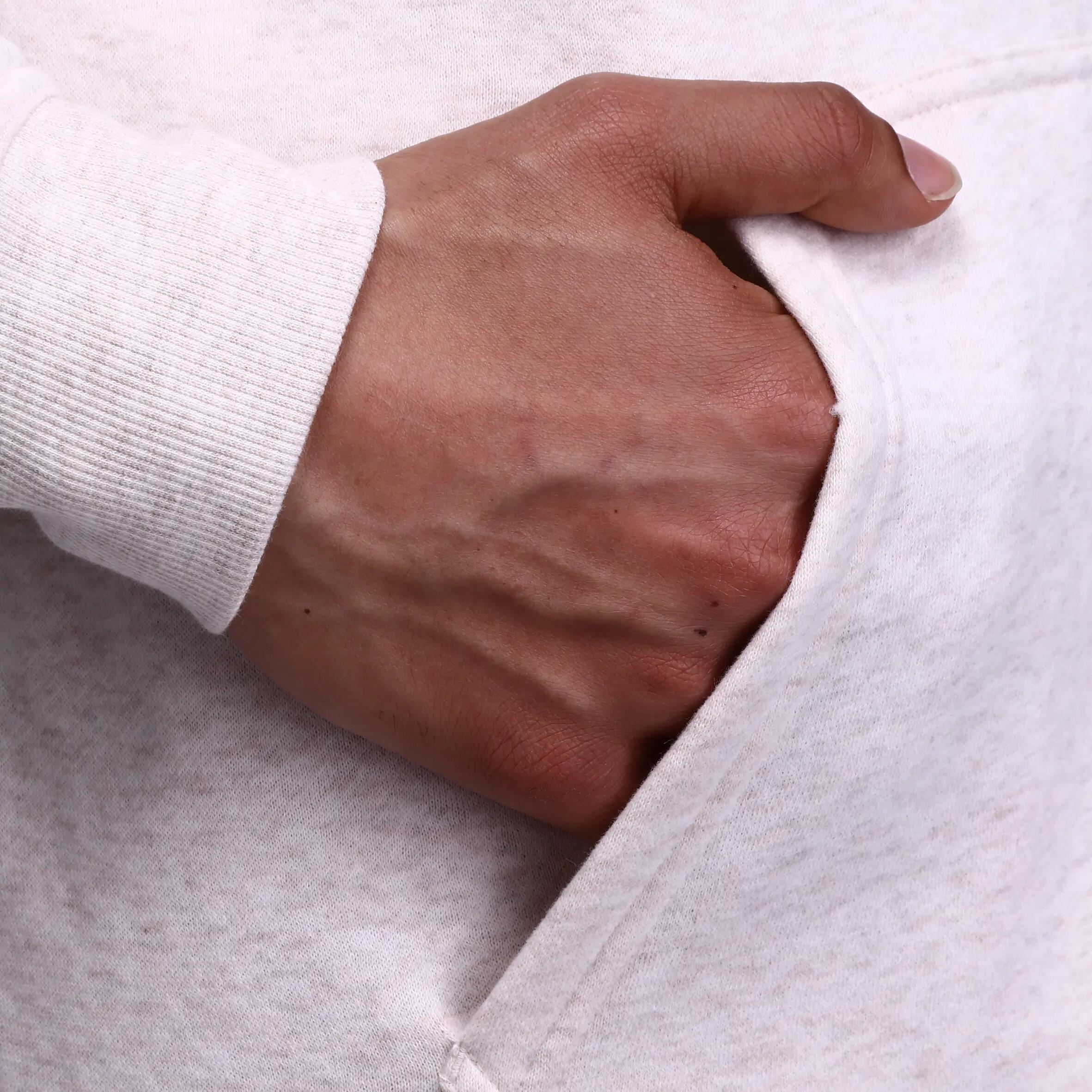 Bodybuilding Hooded Print Sweatshirt - Ivory 10/15