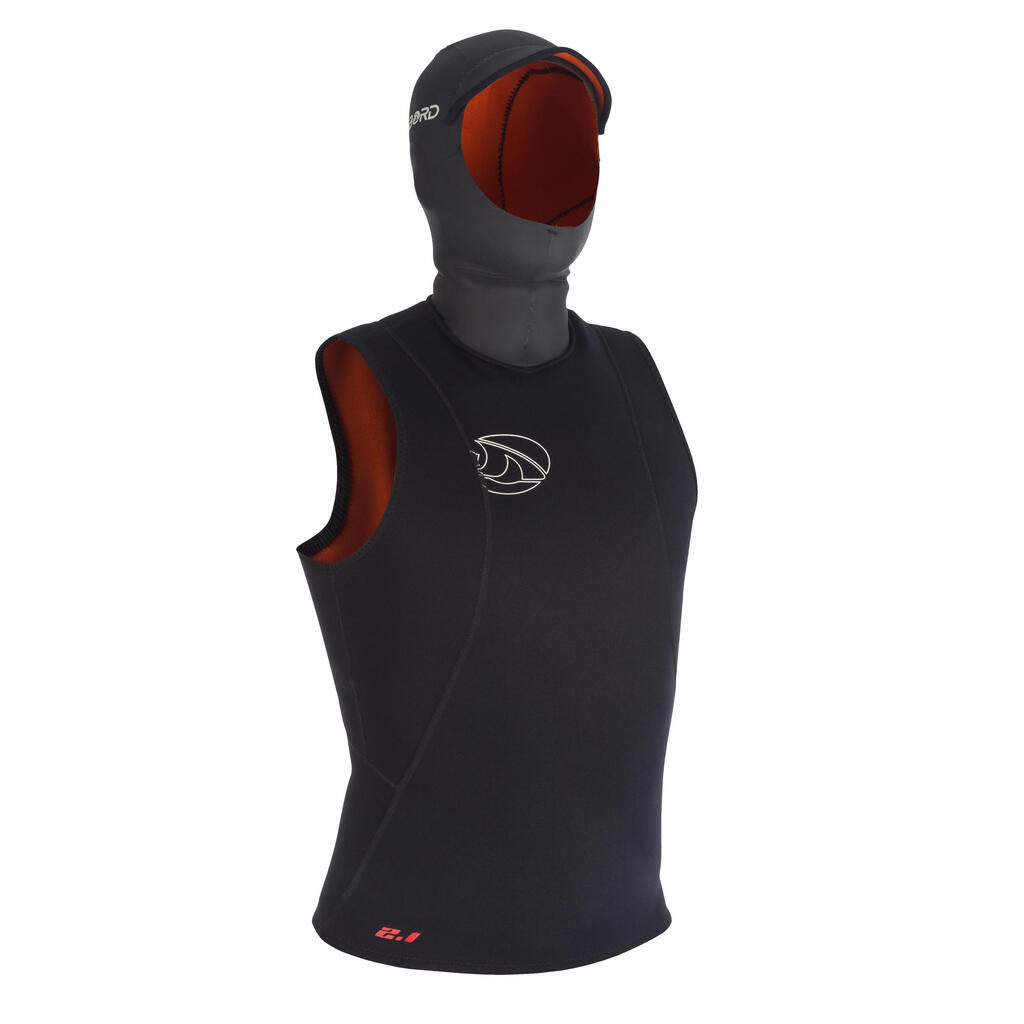 Surfing Top 1 mm Neoprene with 2 mm Built-In Hood