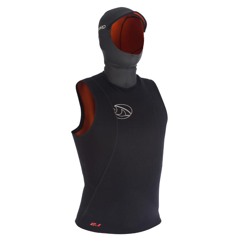 Top néoprène 1 mm avec cagoule surf 2 mm intégrée