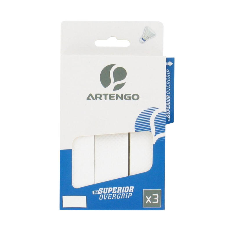 SURGRIP DE BADMINTON – SUPERIOR OVERGRIP x 3 BLANC SURGRIP DE BADMINTON – SUPERIOR OVERGRIP x 3 BLANC