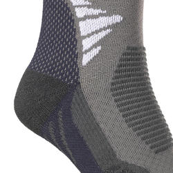 2 paires de chaussettes de randonnée tiges hautes adulte Bionnassay 900 High gri