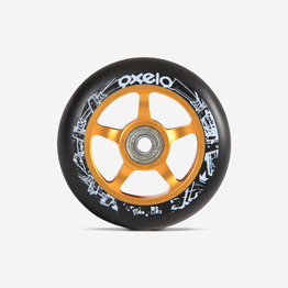 Roue trottinette freestyle core alu or pu noir 100mm