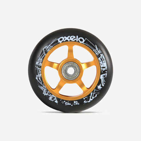 Scooter-Rolle Freestyle Alu-Core PU 100 mm gold/schwarz