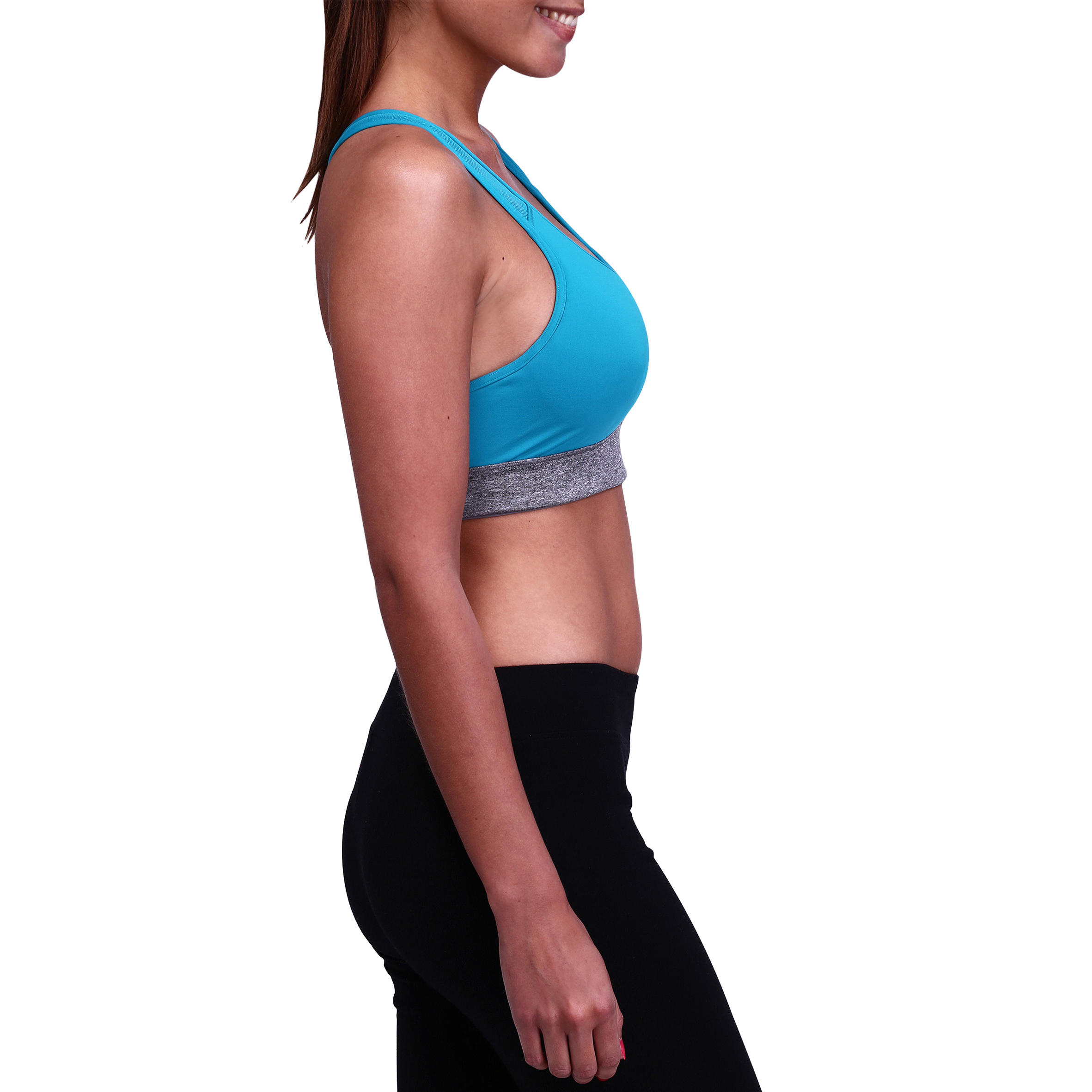 Supportiv Fitness Women's Sports Bra - Peacock Blue 3/13