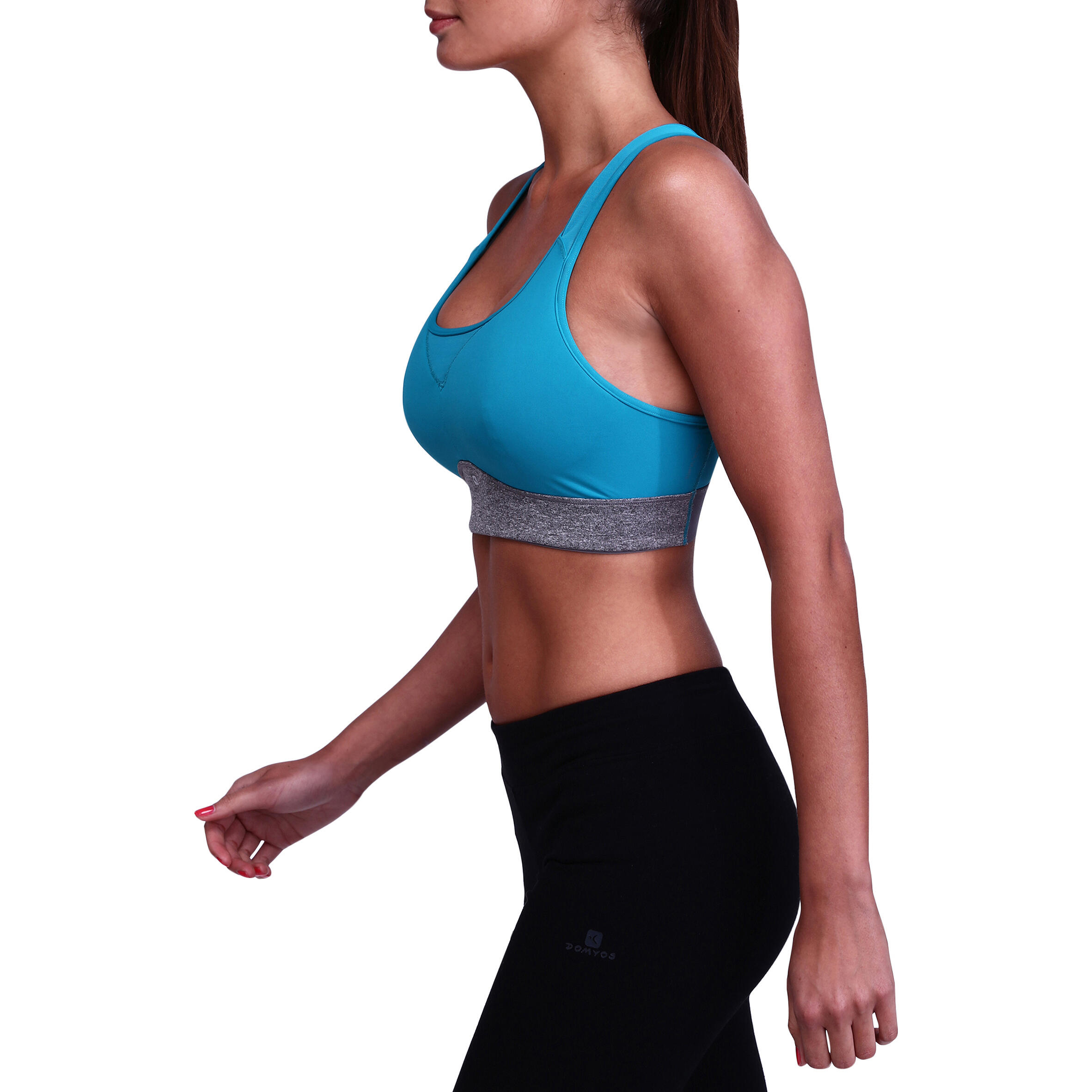Supportiv Fitness Women's Sports Bra - Peacock Blue 5/13