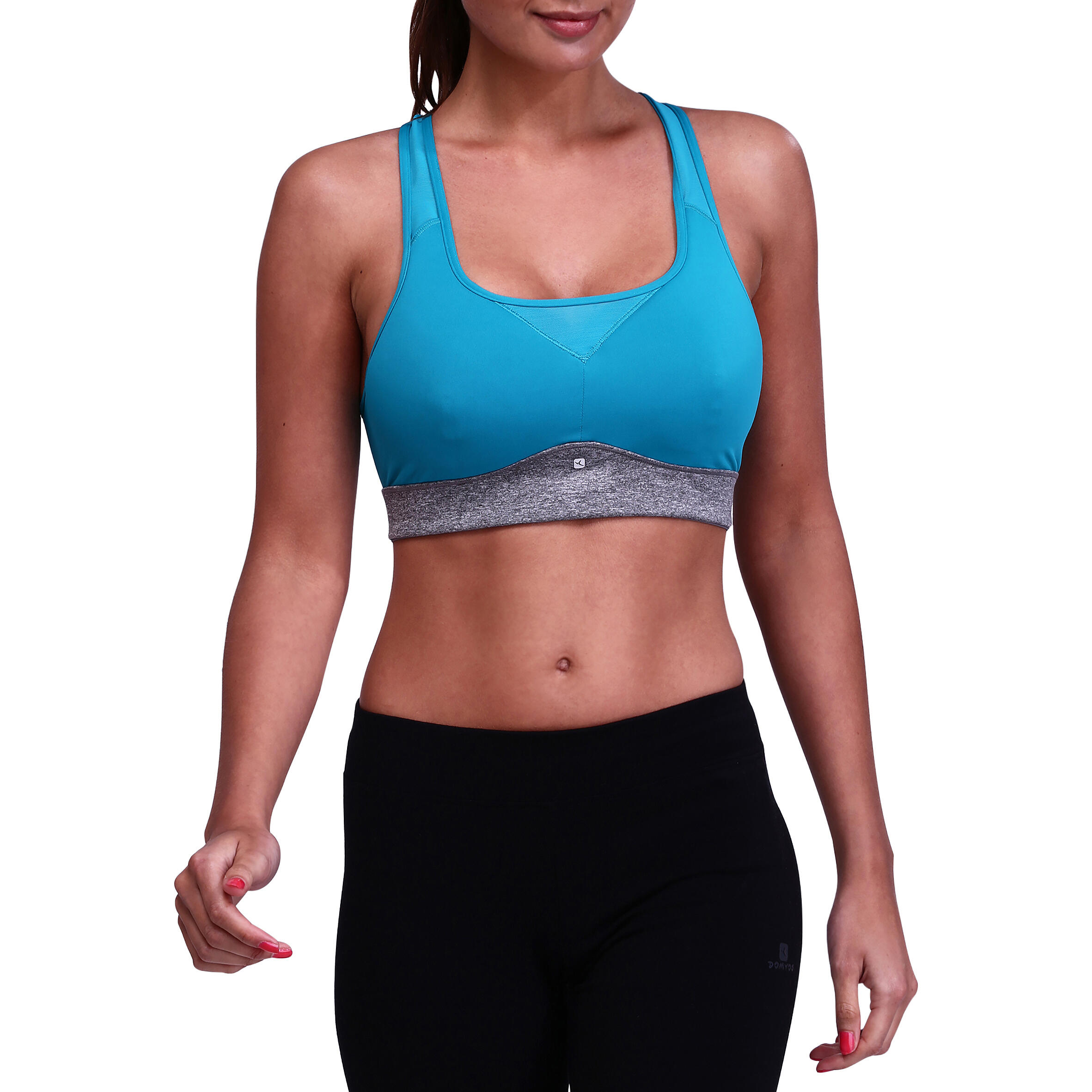 Supportiv Fitness Women's Sports Bra - Peacock Blue 2/13