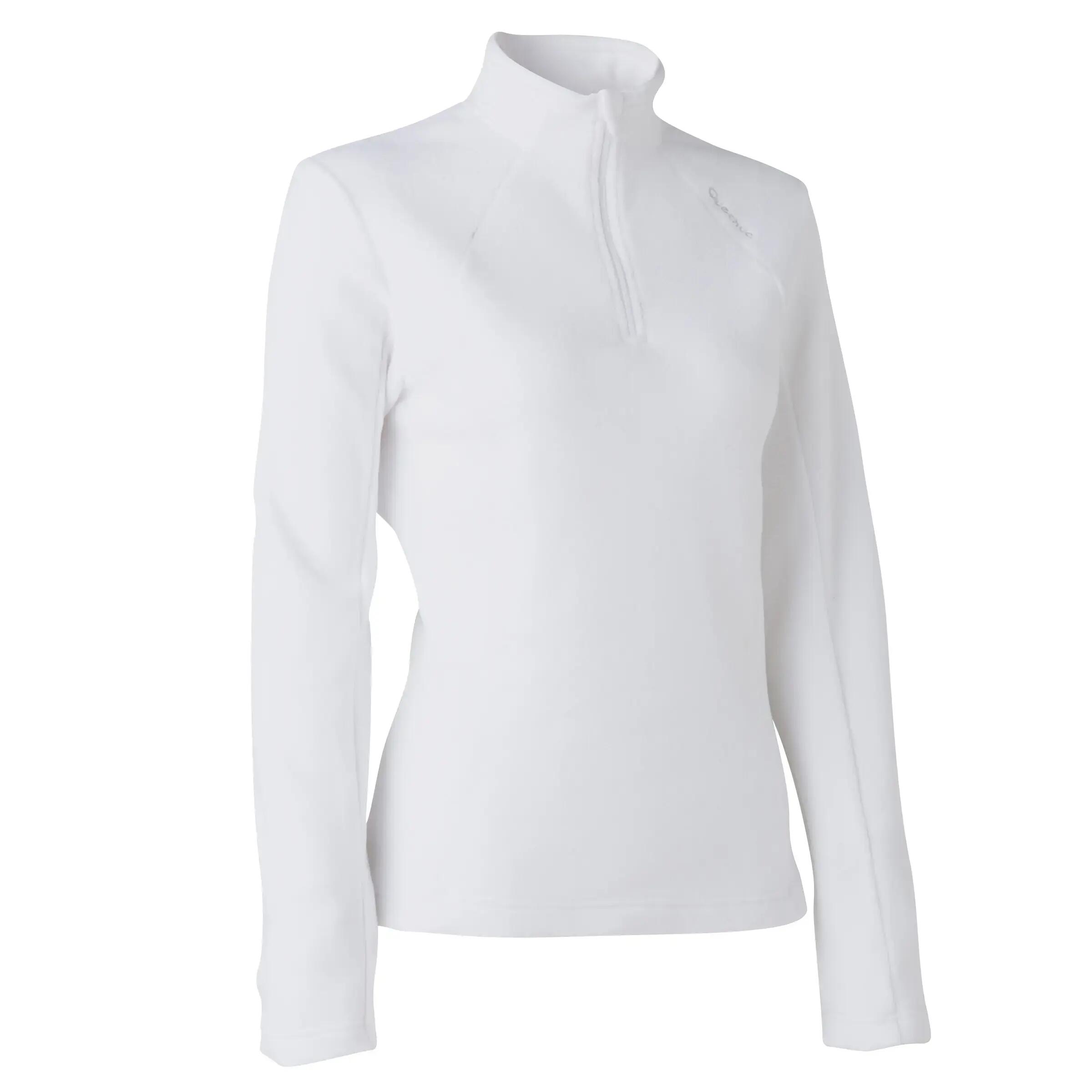 Forclaz 50 women's hiking fleece QUECHUA - white 1/3