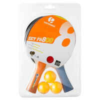 FR 800 Set of 2 Free Table Tennis Bats and 3 Balls
