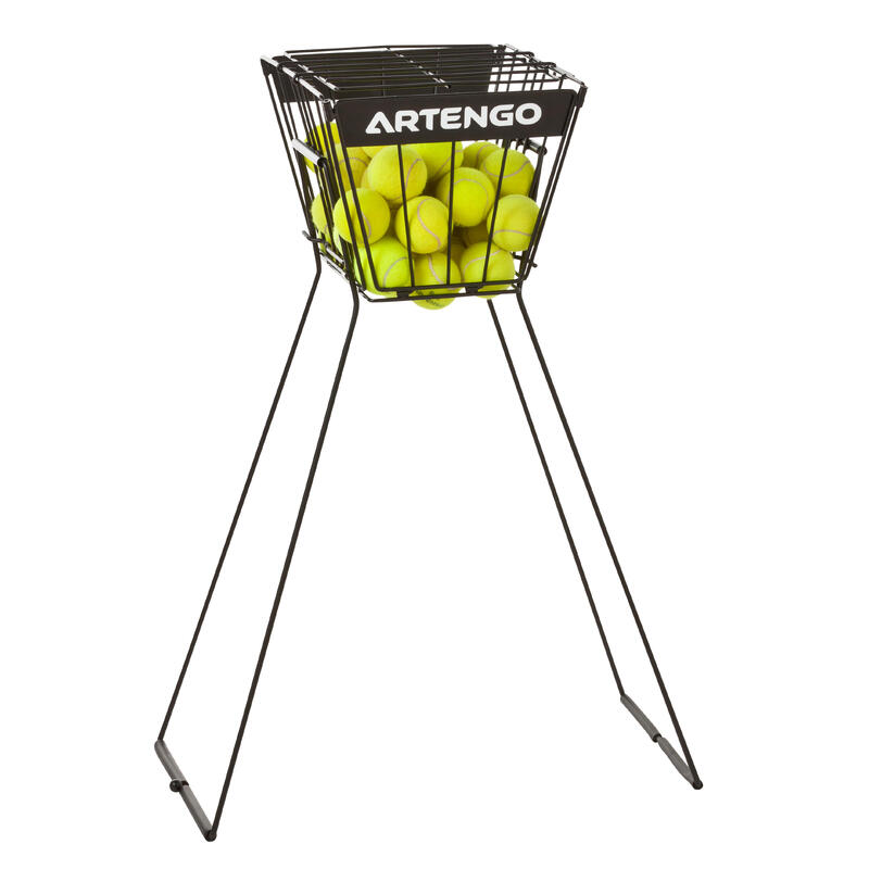 PANIER DE BALLES DE TENNIS NOIR