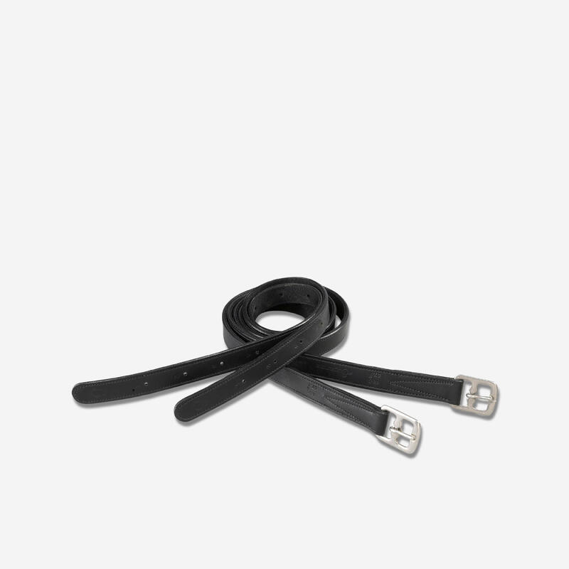 Synthia Adult/Child Synthetic Horseback Riding Stirrup Leathers - Black Synthia Adult/Child Synthetic Horseback Riding Stirrup Leathers - Black