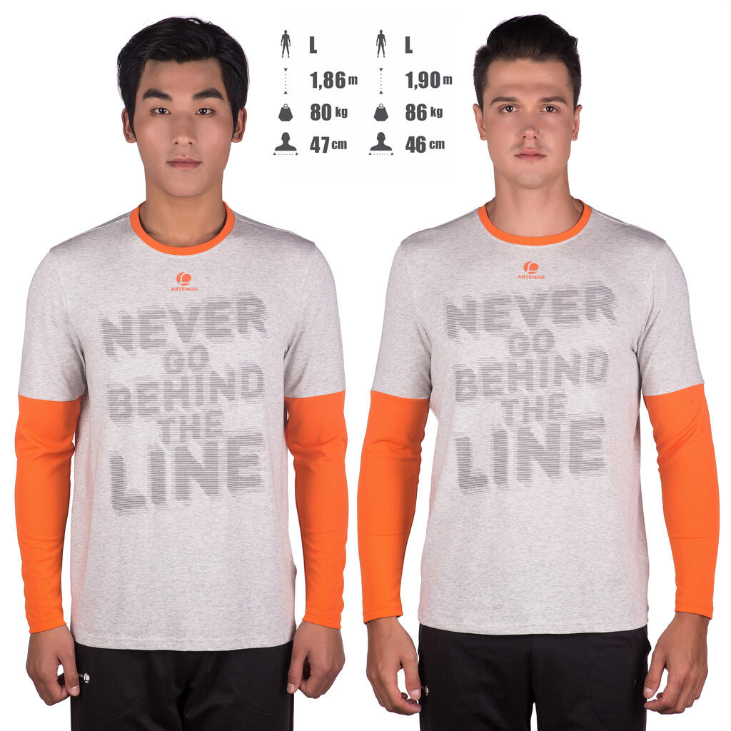 Langarmshirt 730 Tennis Herren grau