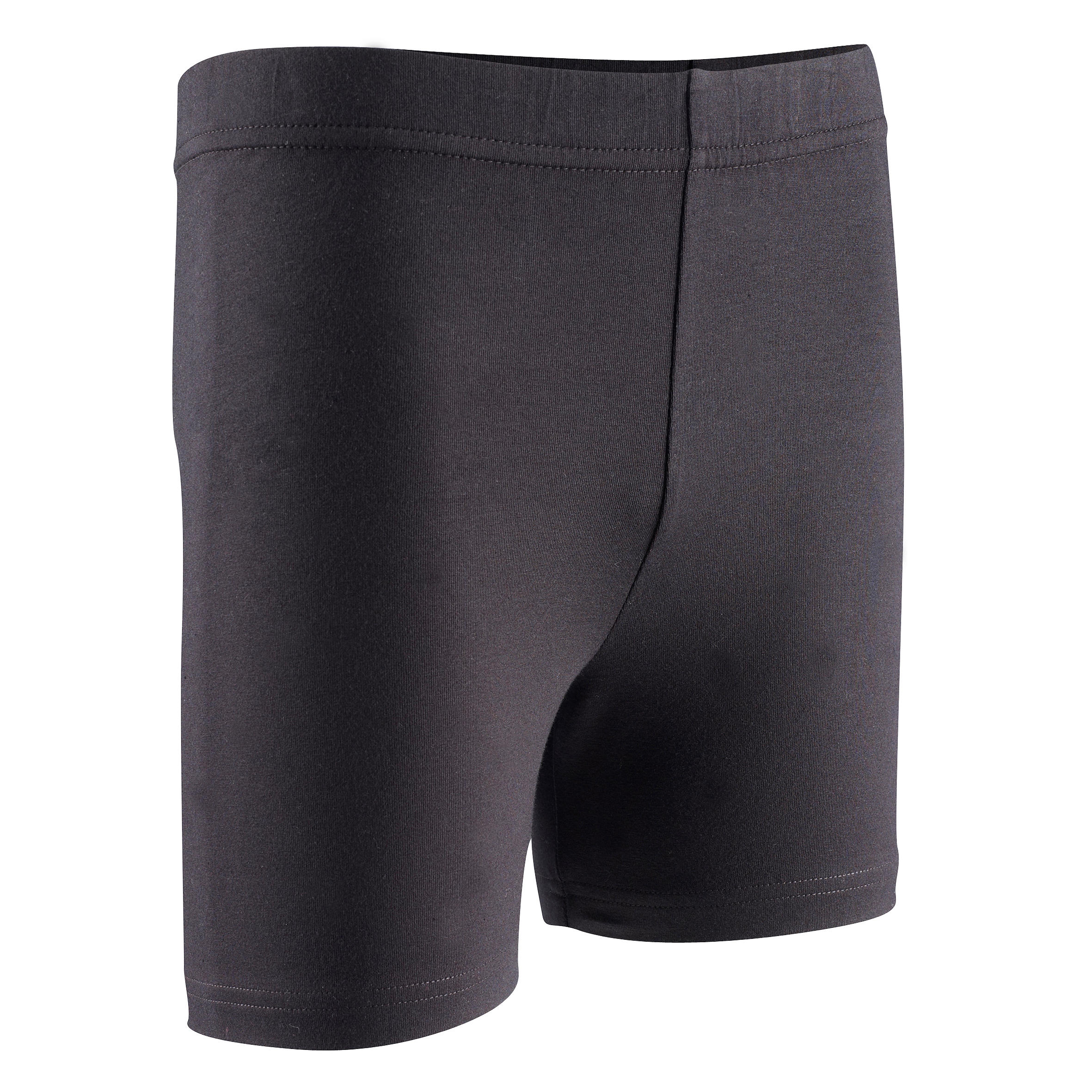 100 Girls' Gym Shorts - Black 1/8