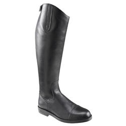 Bottes en cuir équitation adulte RIDING noir