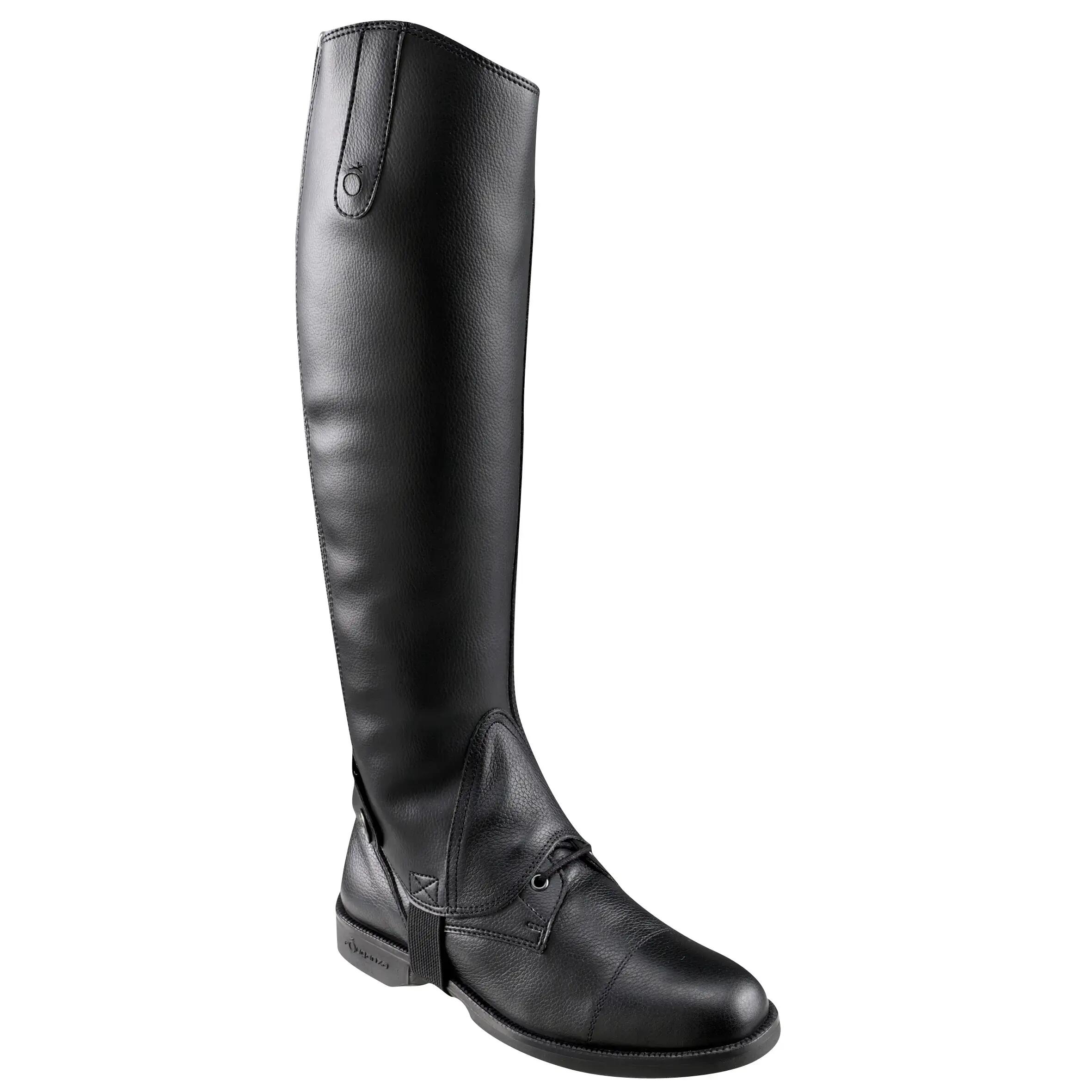 Classic Adult Horse Riding Half Chaps - Black 1/9
