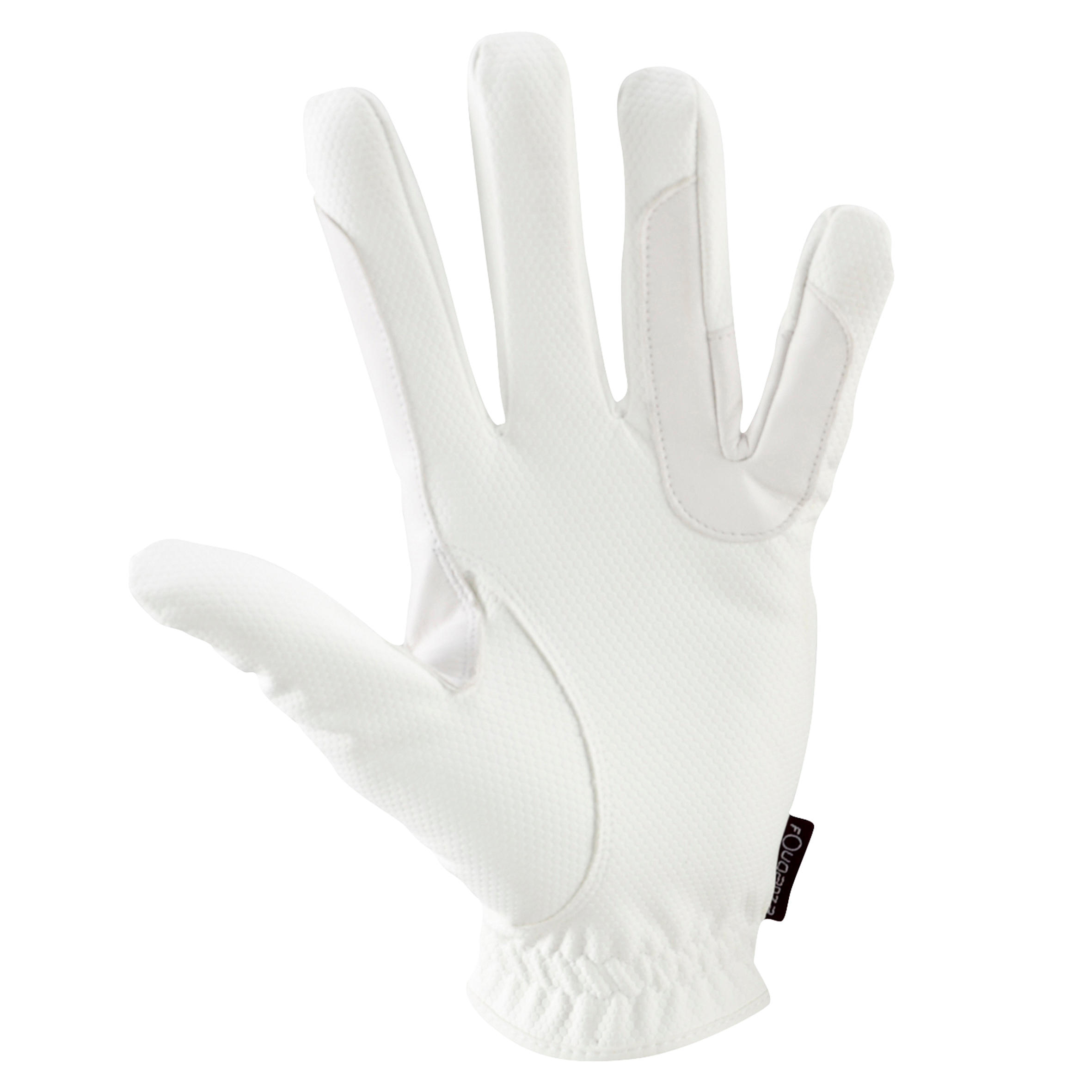 Hexagon Adult Horse Riding Gloves White FOUGANZA Decathlon