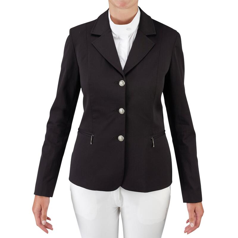 Veste de concours équitation femme COMP 500 noir Fouganza | Decathlon