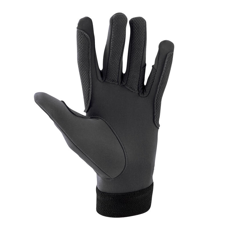 Gants équitation adulte RIDING noir