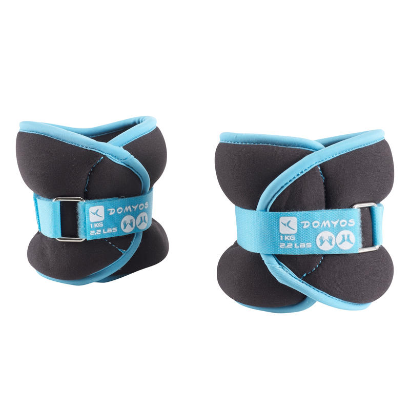 Gymweight Wrist and Ankle Weights 2 x 1 Kg Decathlon