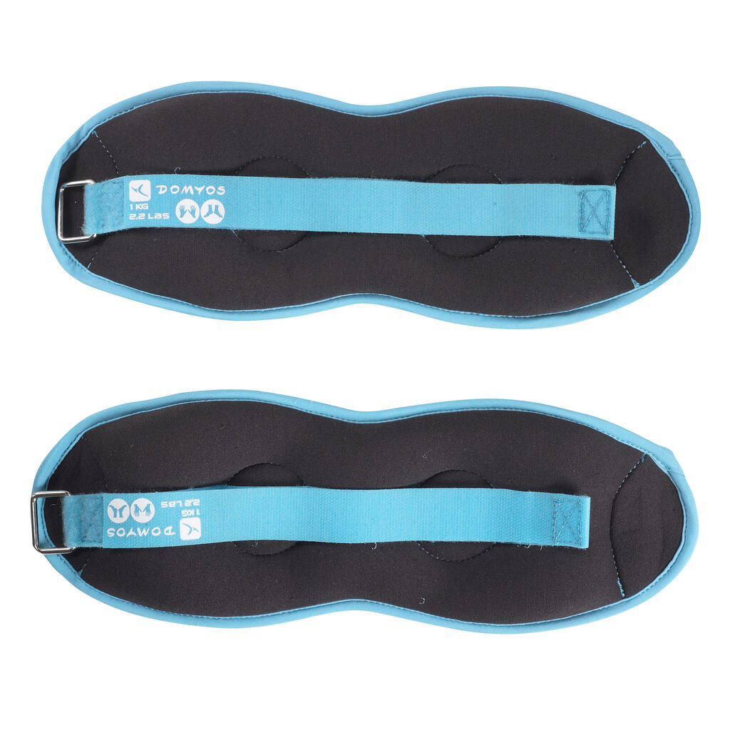 Gymweight wrist and ankle weights - 2 x 1 kg
