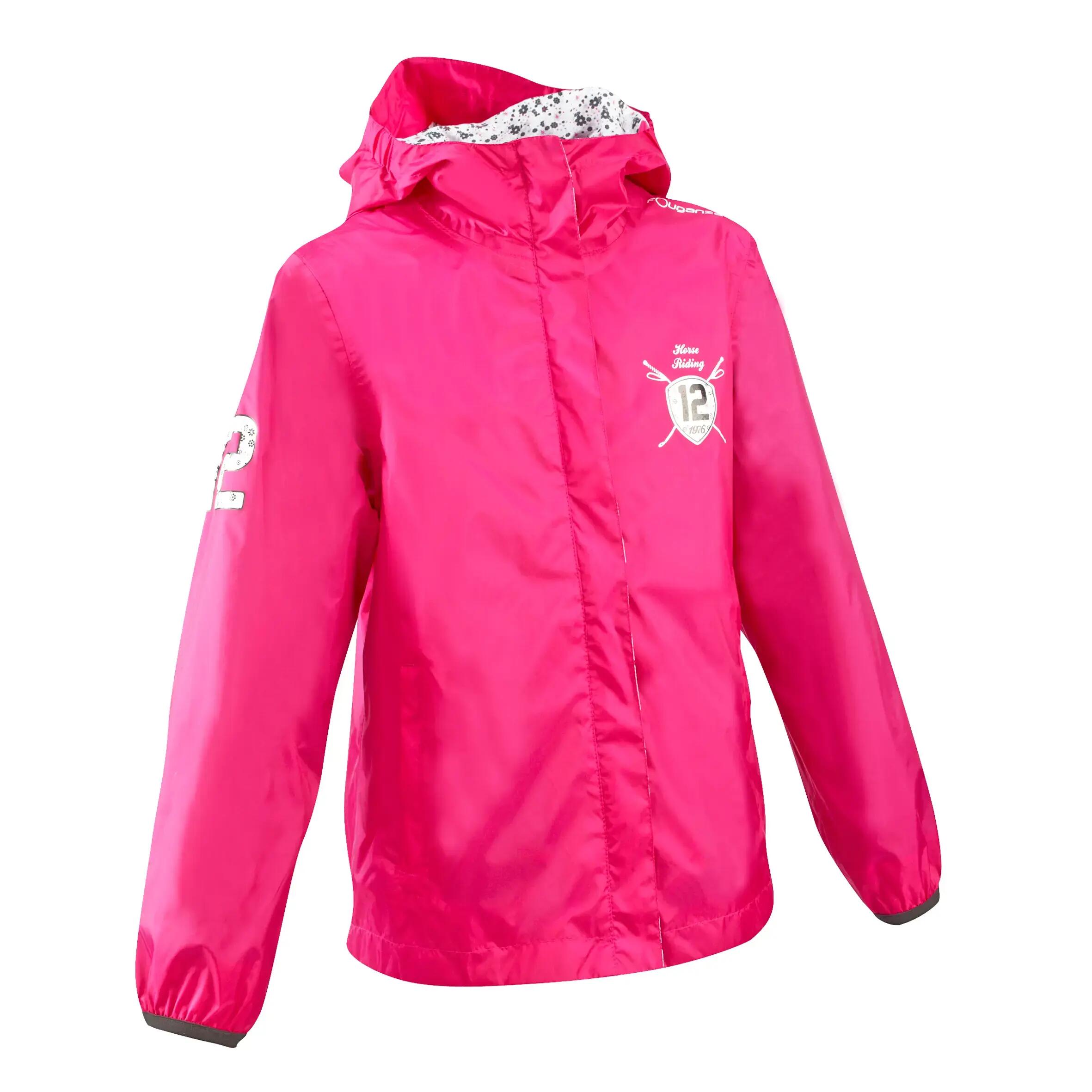 JUMP girls' horse riding jacket - fuchsia pink 1/1