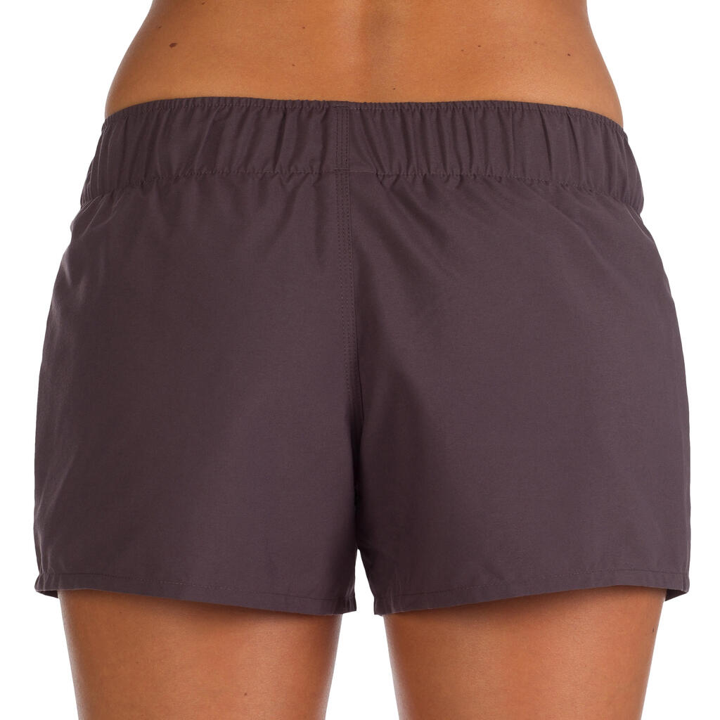 Bade-Boardshorts Basic Damen violett
