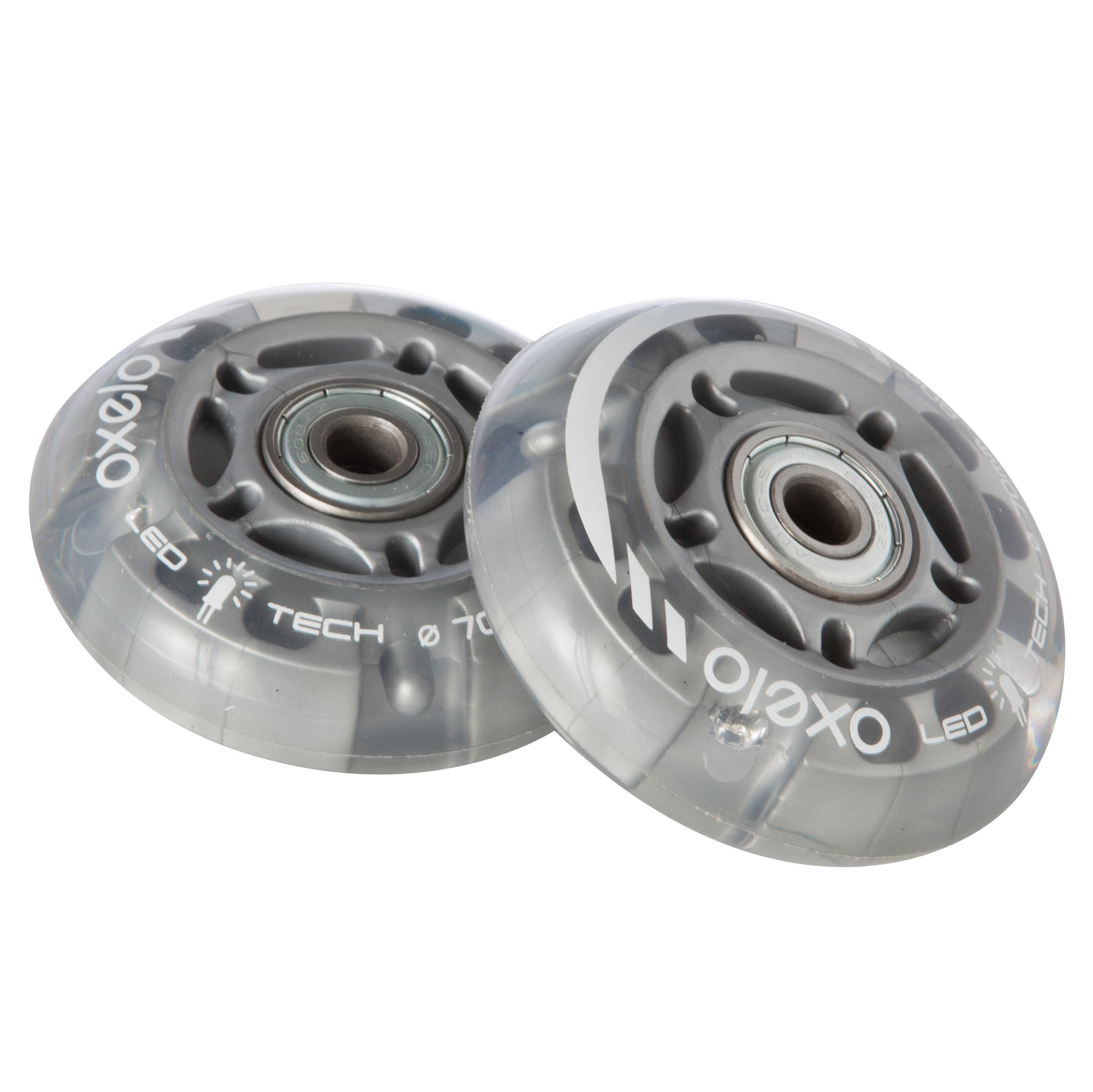 

Flash 70 mm 80A Kids' Inline Skate Wheels and Bearings x 2 - Transparent By OXELO | Decathlon