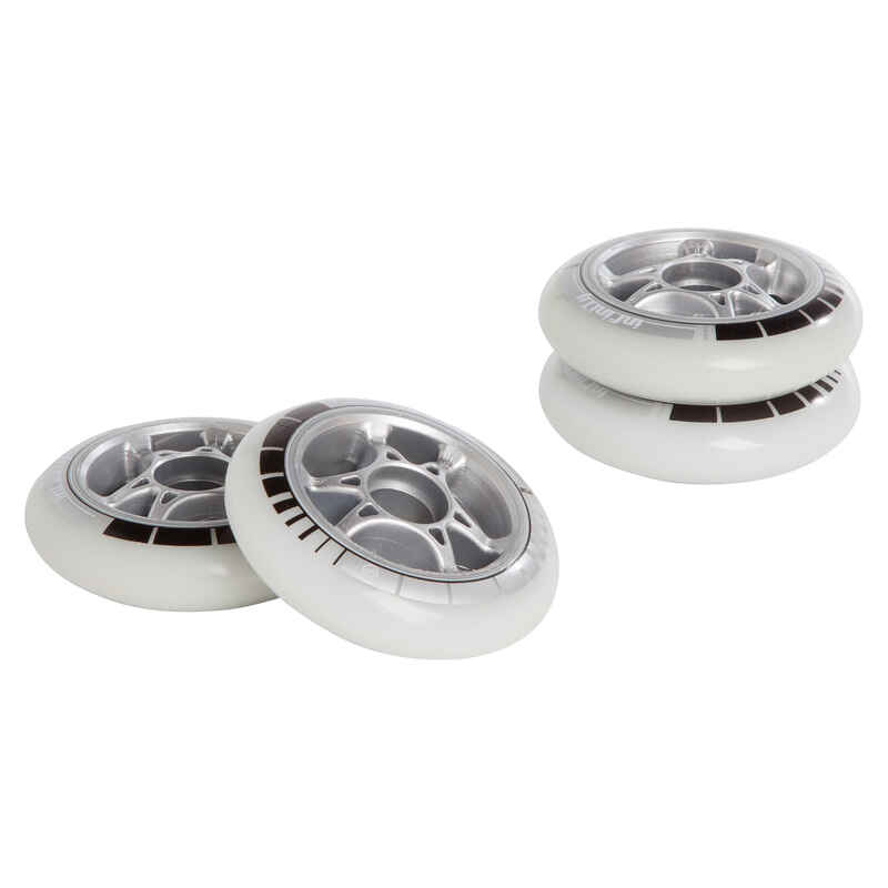 Infinity Adult Inline Skate Wheels 90 mm 85A 4-Pack - White