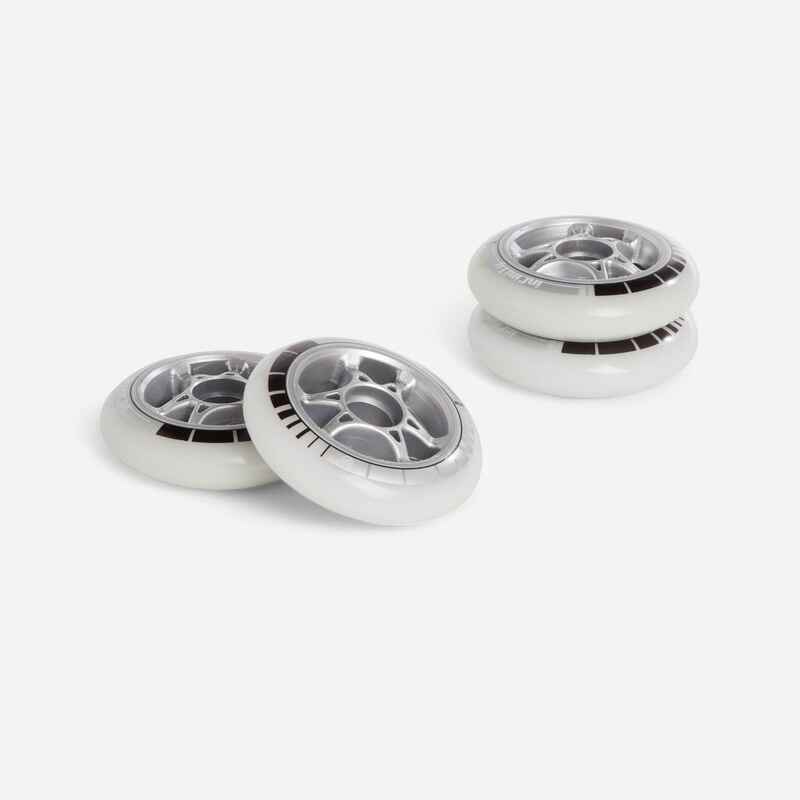 Inlinerrollen Powerslide Infinity 90 mm 85A Erwachsene 4er-Pack weiß