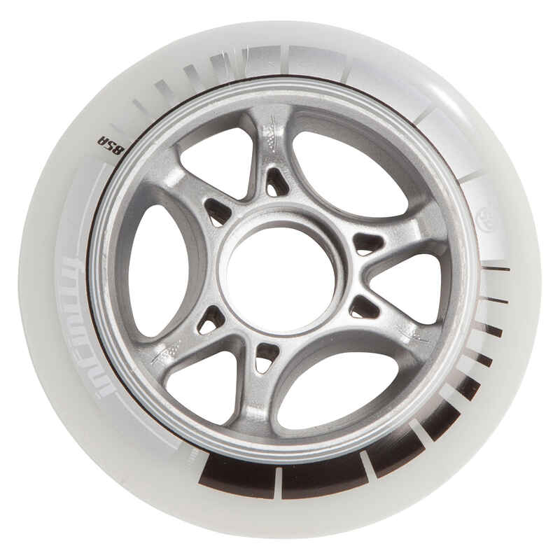 Infinity Adult Inline Skate Wheels 90 mm 85A 4Pack White Decathlon