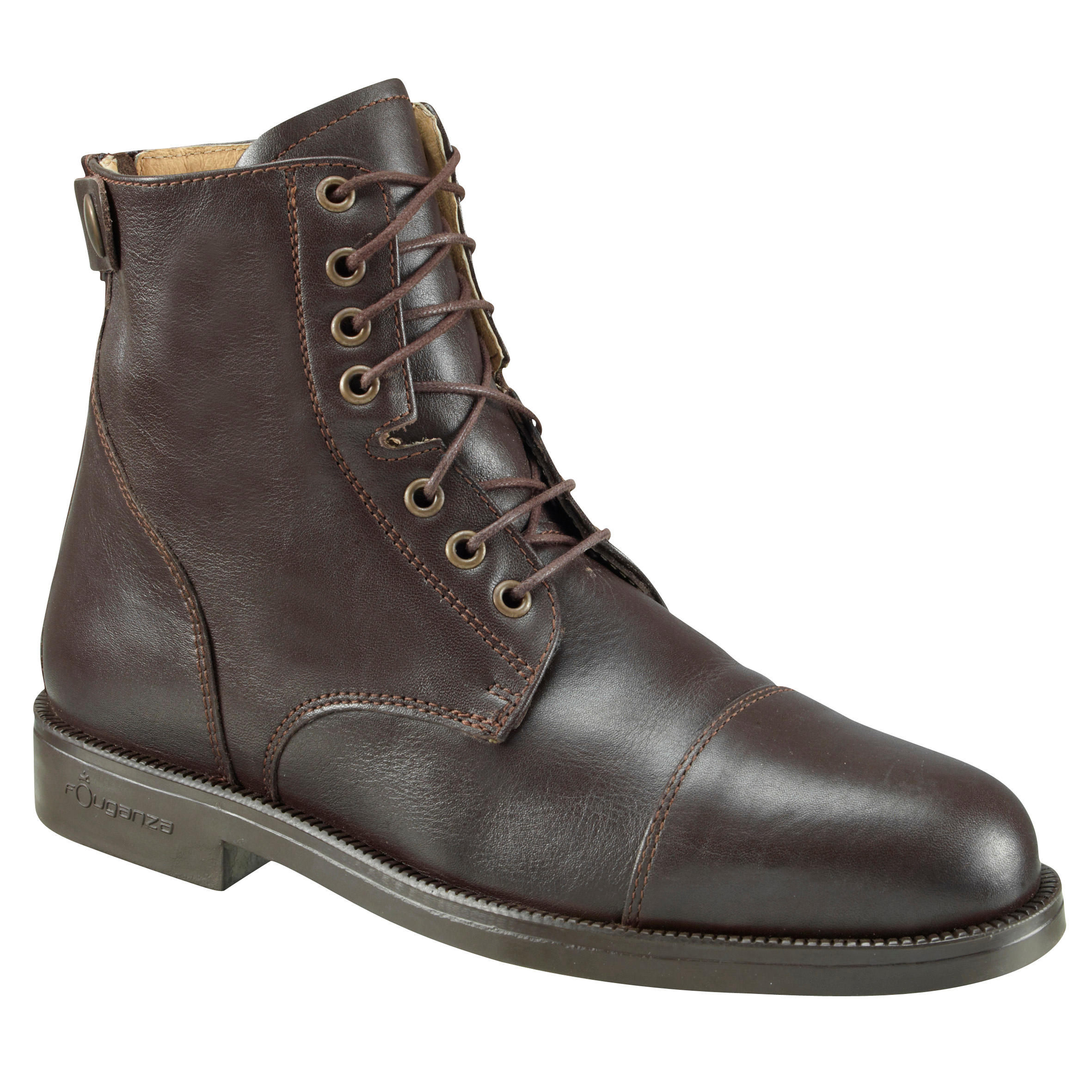 Paddock Adult Lace-Up Horse Riding Jodhpur Boots - Brown 1/9