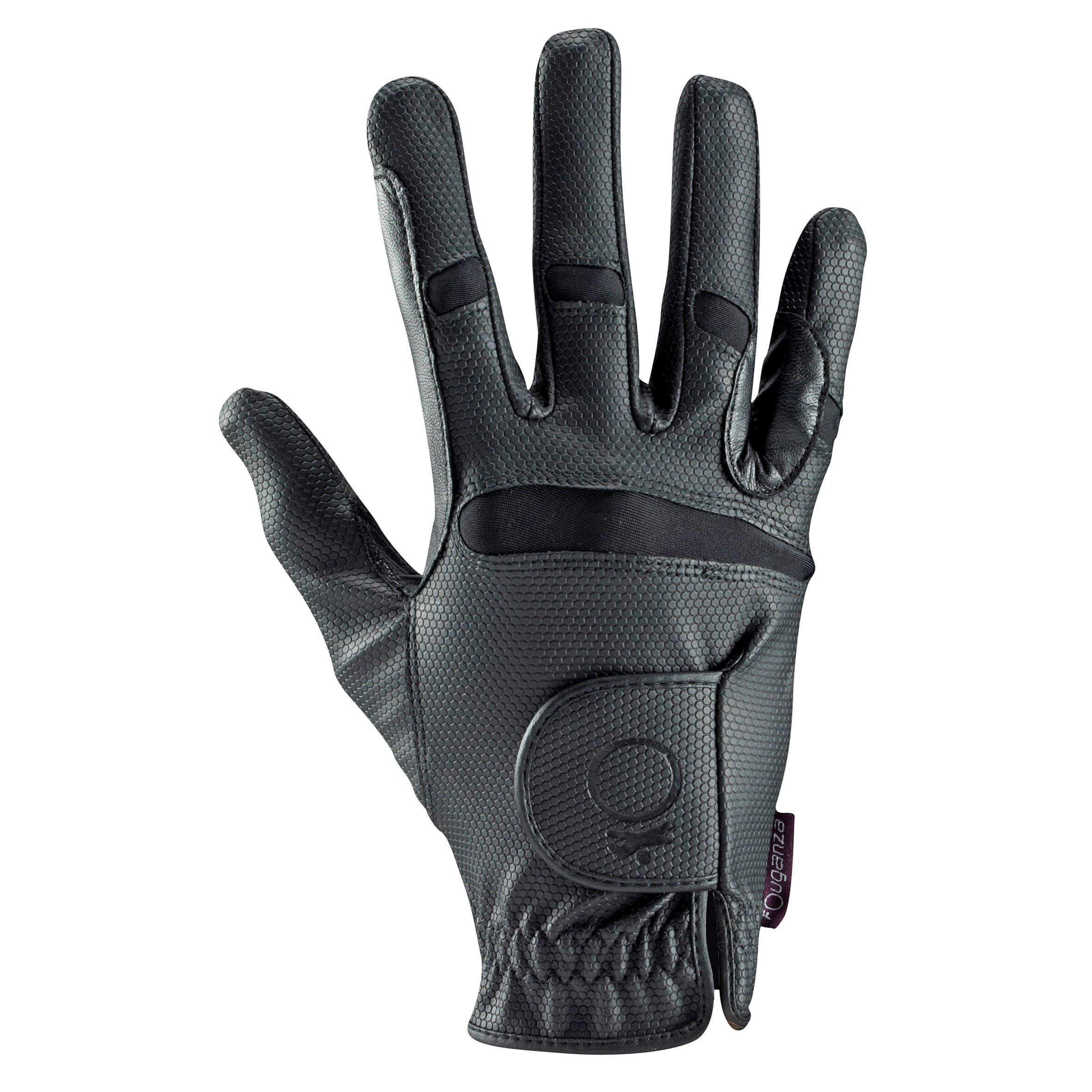 FOUGANZA Hexagon Adult Horse Riding Gloves - Black