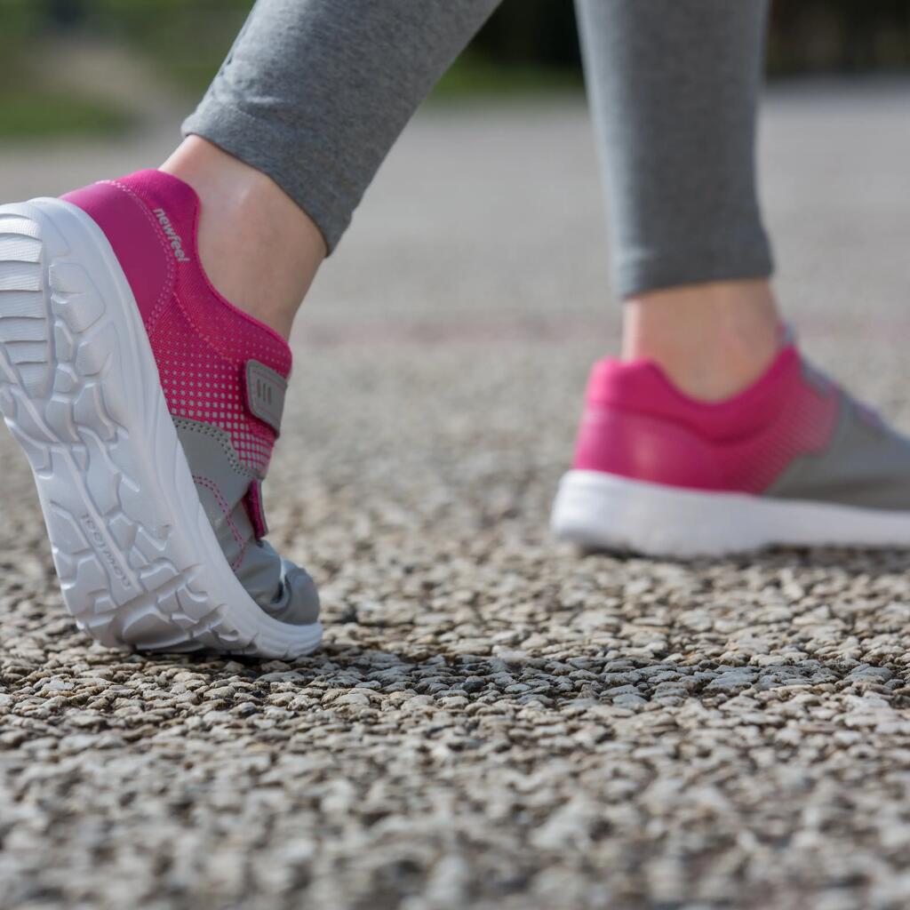 Sportschuhe Actiwalk 100 Kinder grau/rosa