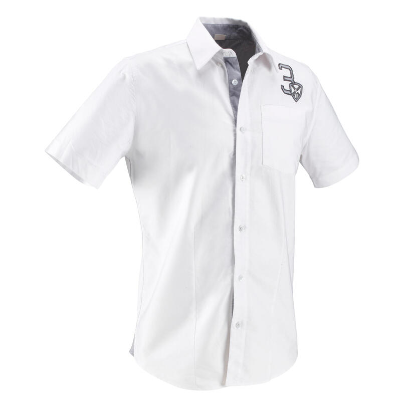 Men's shortsleeved horse riding COMPETITION shirt white OKKSO