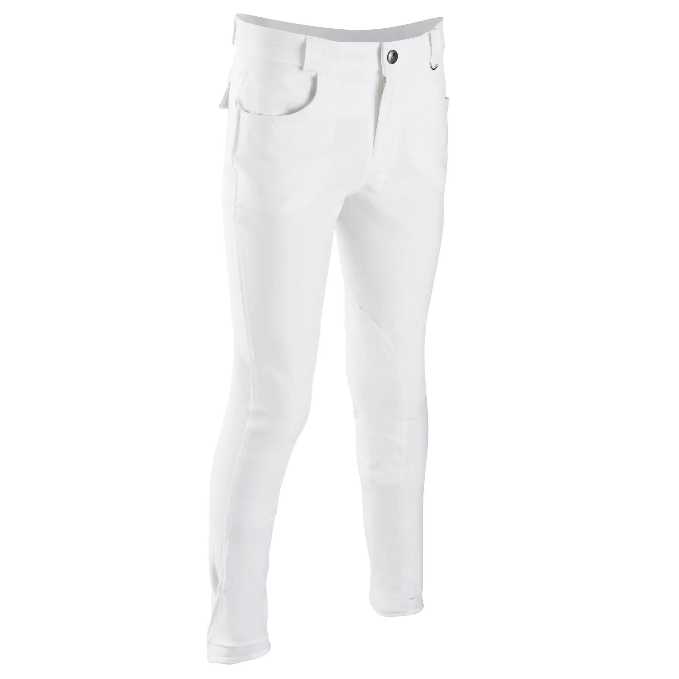 Riding Kids' Horse Riding Show Jodhpurs - White 1/1