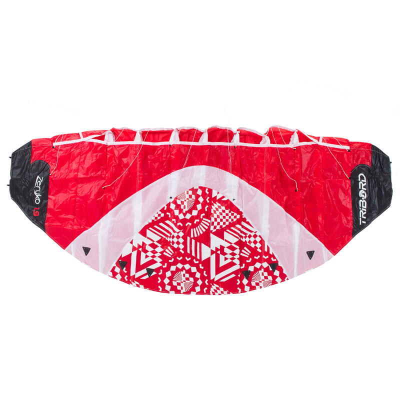 AILE DE TRACTION 1.9m2 + barre verte fluo