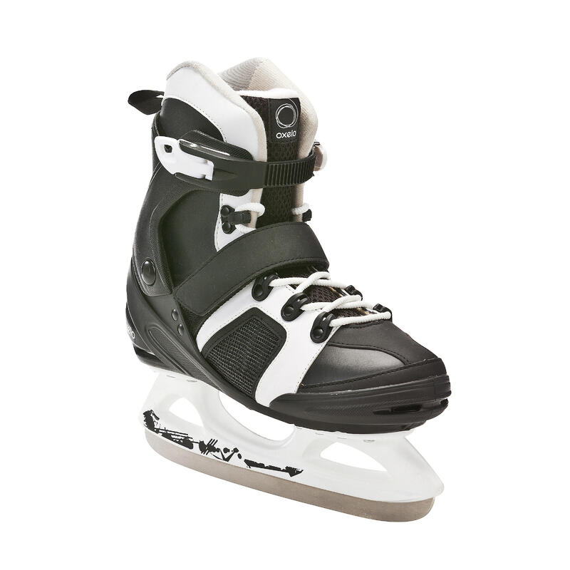 Patín sobre hielo FIT 3 Hombre negro blanco