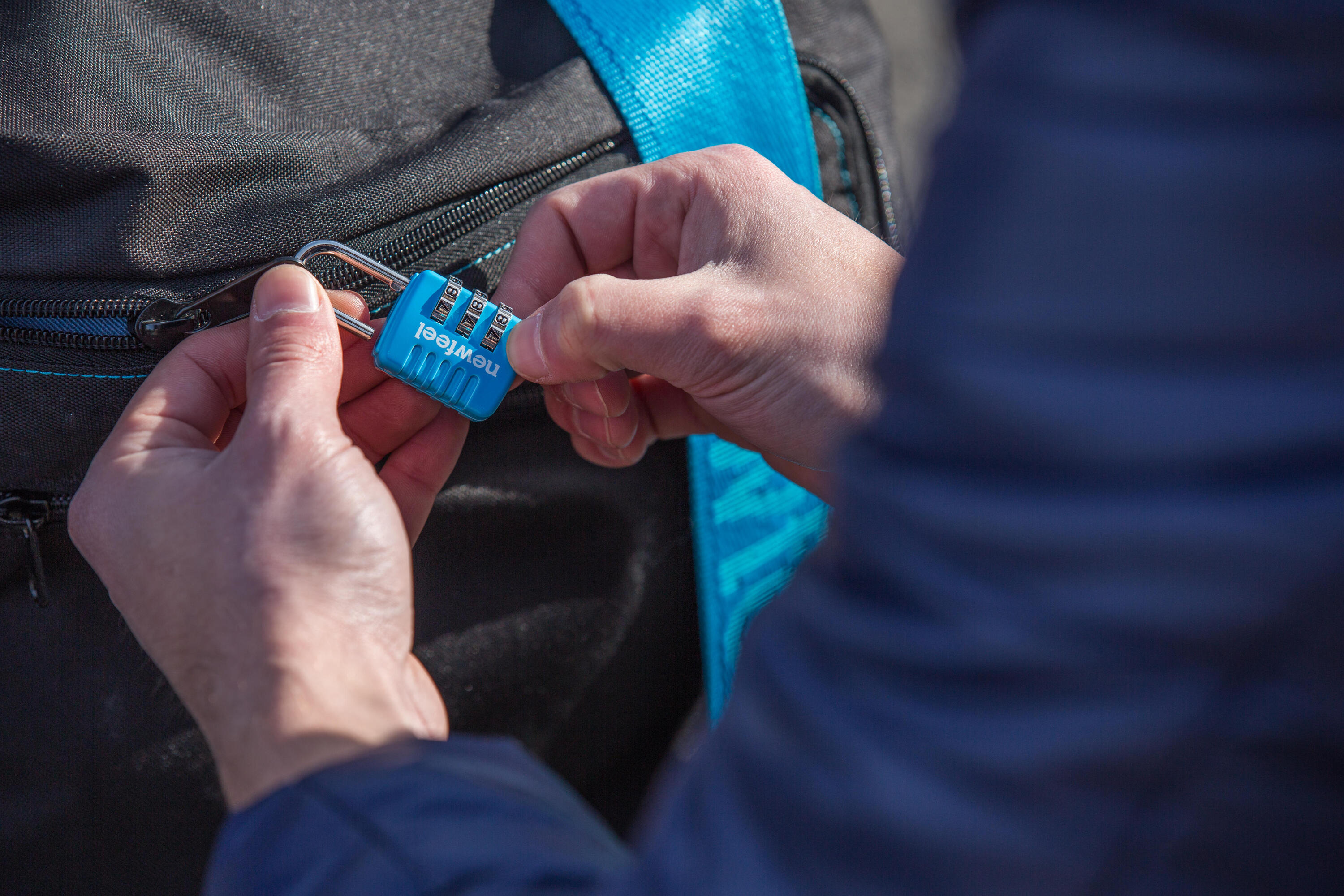 Combination padlock grey DOMYOS Decathlon