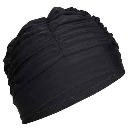 Črna mrežasta plavalna kapa