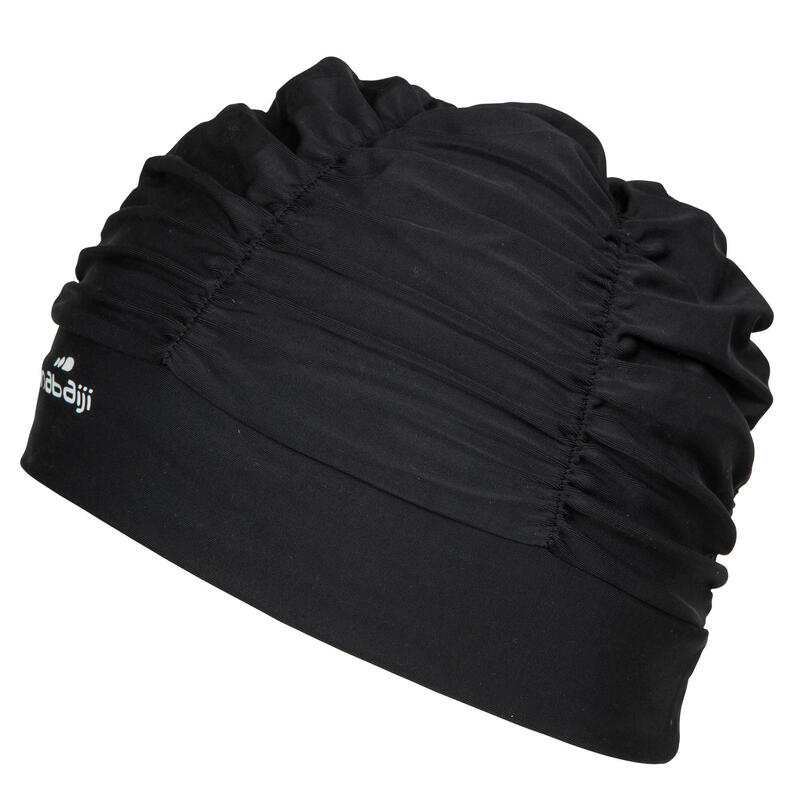Bonnet de Bain en Silicone - Taille Unique - Cheveux Volumineux - Noir  NABAIJI