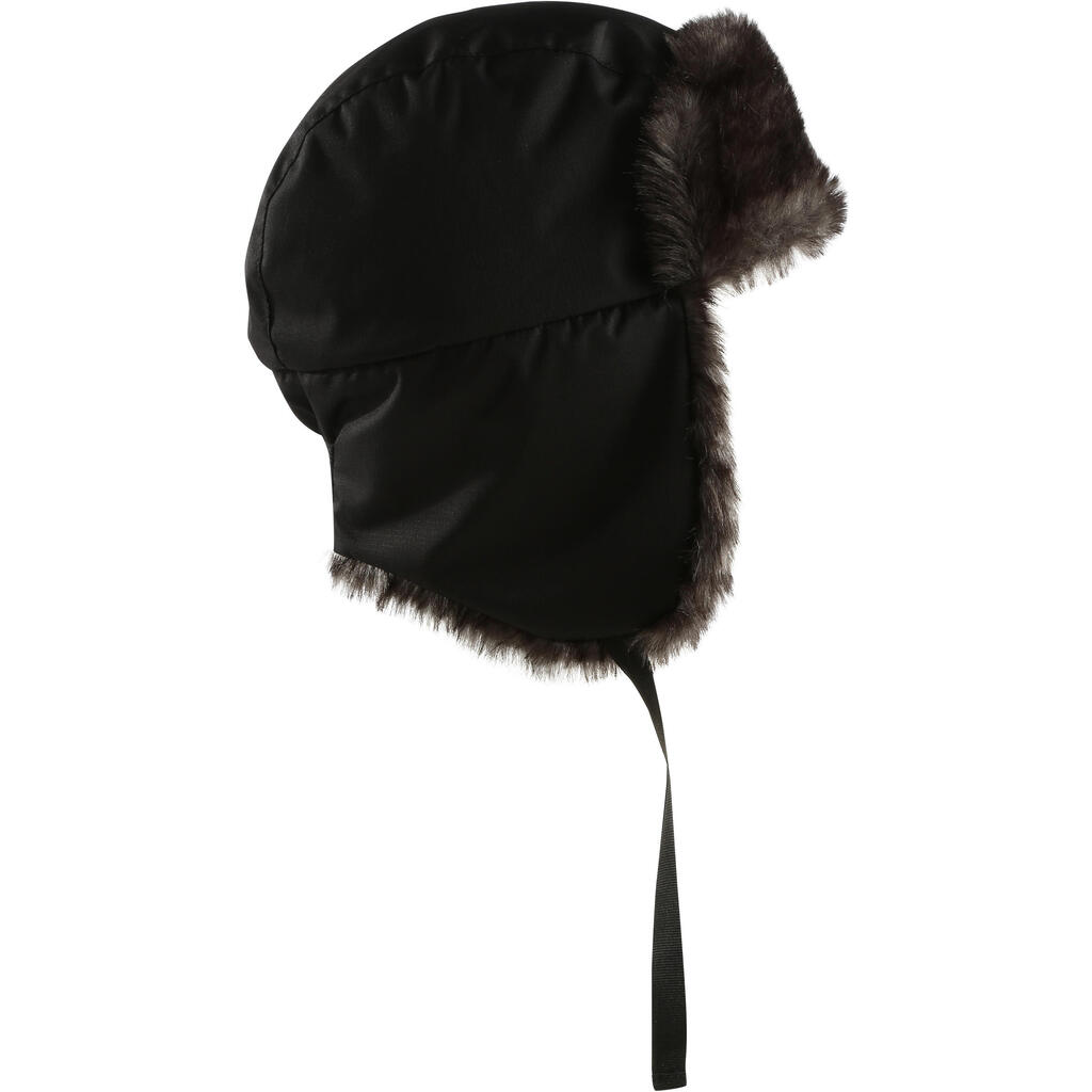 GORRO CON OREJERAS DE ESQUÍ ADULTO - FIRSTHEAT - NEGRO