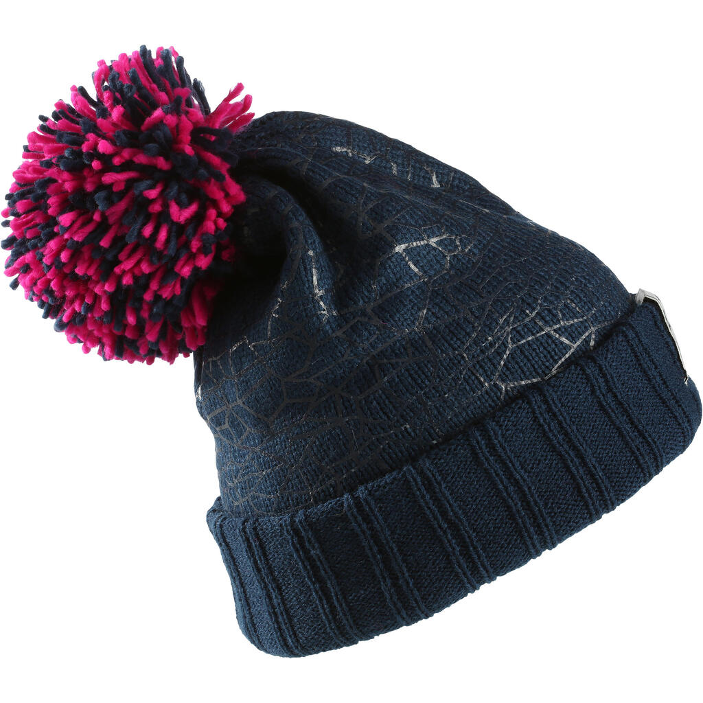 Wed'ze FS Adult's Pompom Ski Hat - Blue