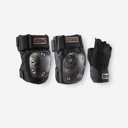 Set 3 protections roller street adulte USD noir