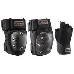 Protecciones Patines Adulto Rodilleras Coderas y Guantes USD Street Negro