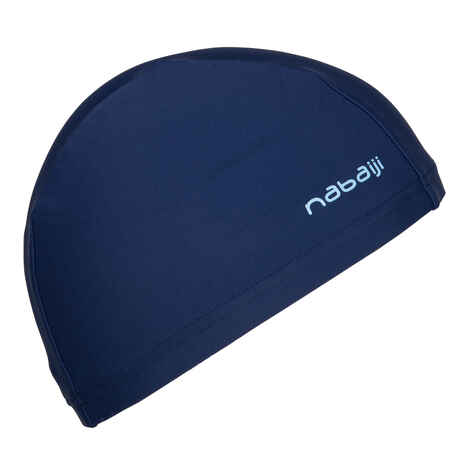 Mesh Fabric Swim Cap - Navy Blue